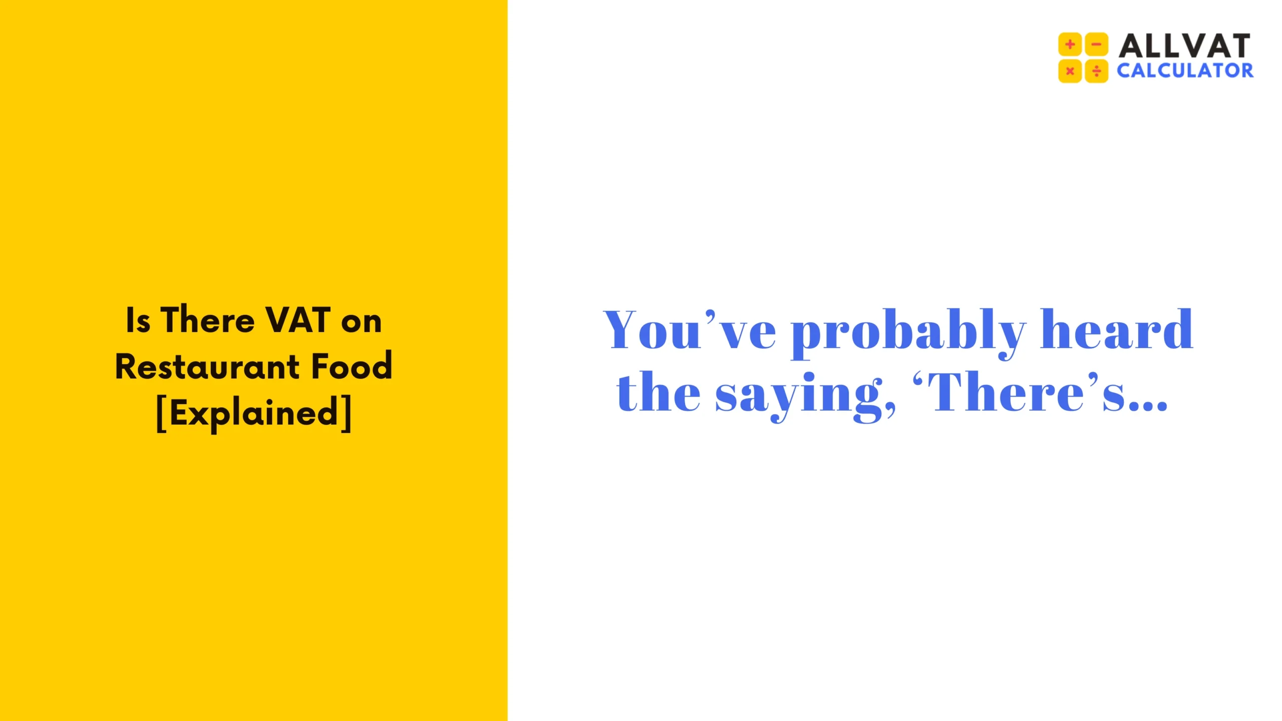 Is There VAT on Restaurant Food [Explained]