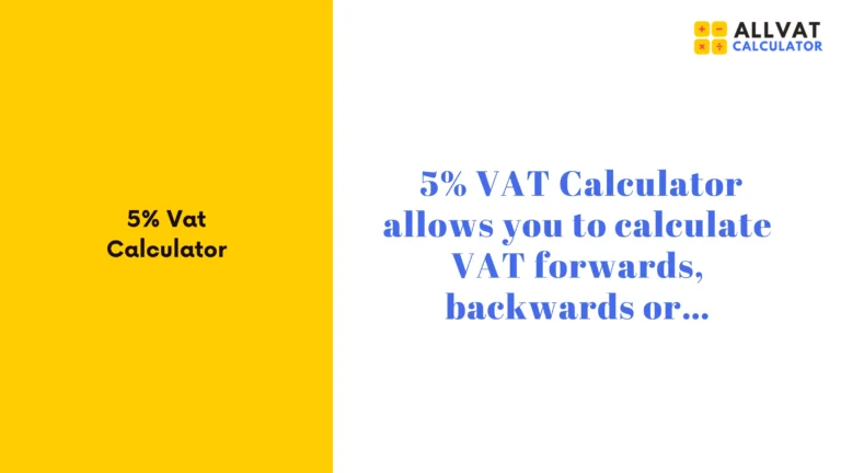 5% VAT Calculator Add or Remove VAT Easily