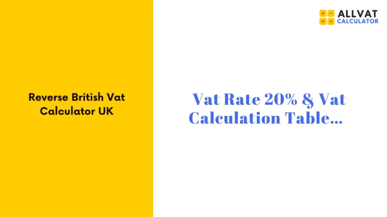 Reverse VAT calculator UK